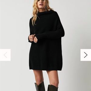 Free People Ottoman Slouchy Tunic XS Black